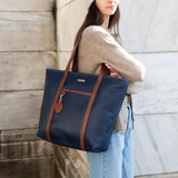 The Korie Tote in Oxford Navy