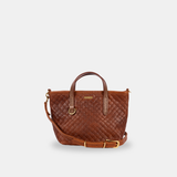The Bellfield Crossbody in Embossed Woven Hazelnut