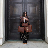 The Classic Kinsley Carryall in Embossed Woven Hazelnut