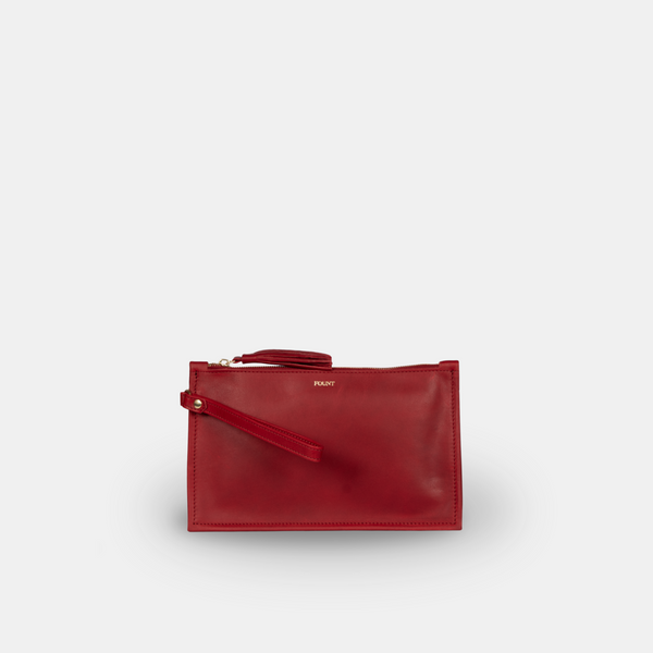 The Finley Clutch in Cherry