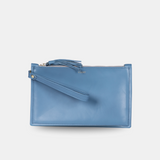 The Finley Clutch in Coastal Blue