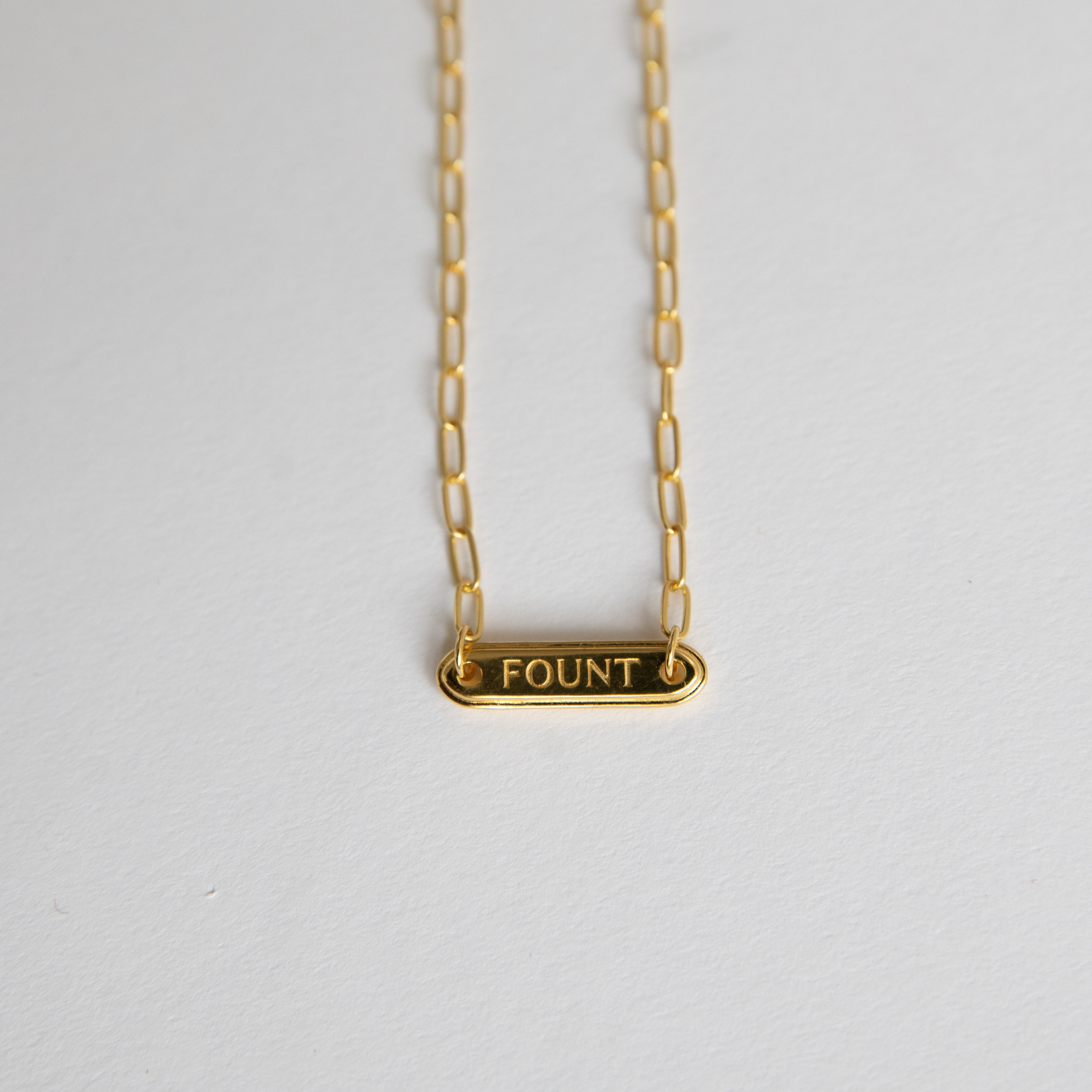 The FOUNT Nameplate Necklace