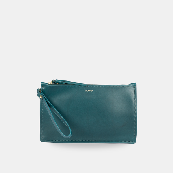 The Finley Clutch in Teal