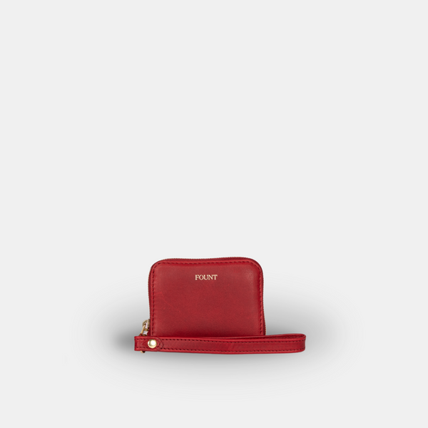 The Cettie Half Accordion Wallet in Cherry
