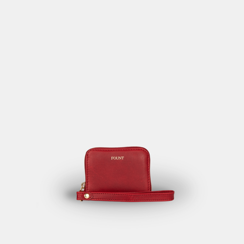 The Cettie Half Accordion Wallet in Cherry