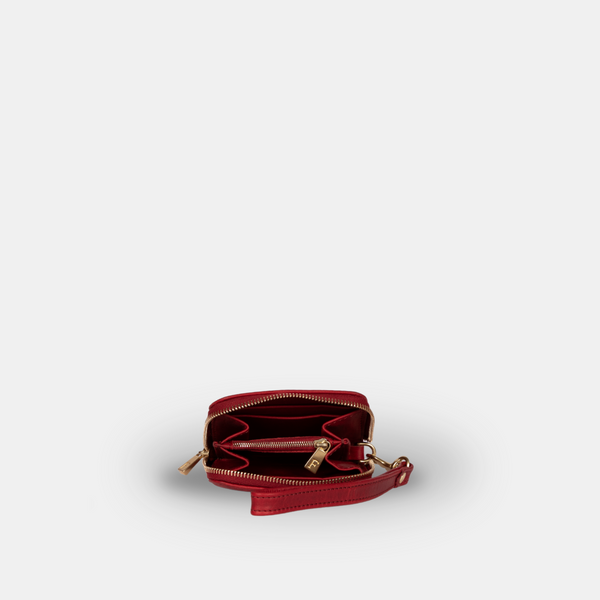 The Cettie Half Accordion Wallet in Cherry