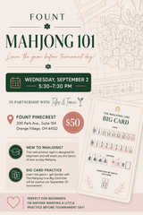Mahjong 101 at FOUNT Pinecrest - Wednesday, September 2nd