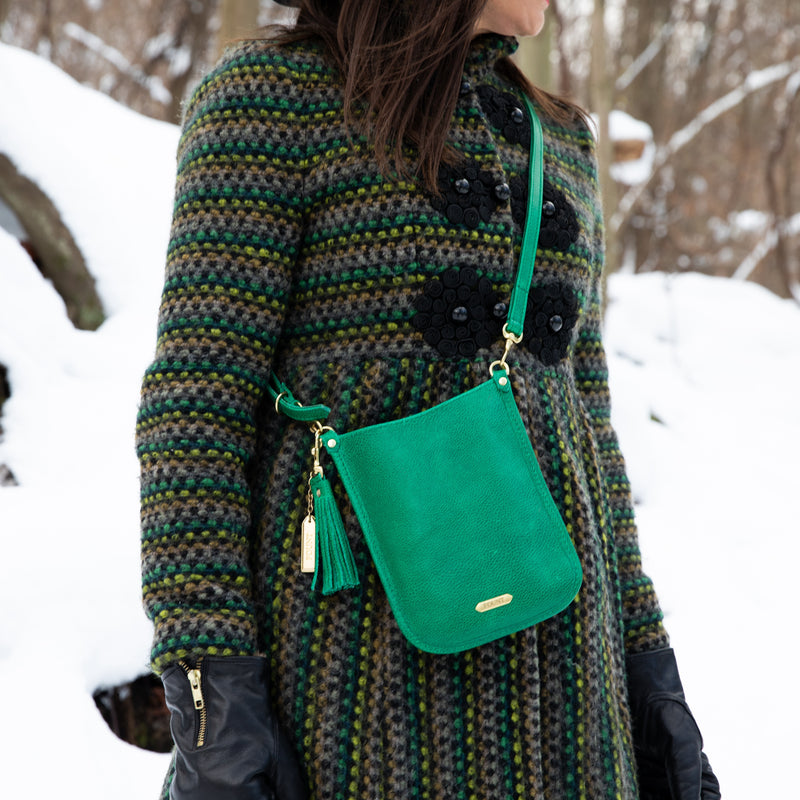 The Florence Crossbody in Kelly Green