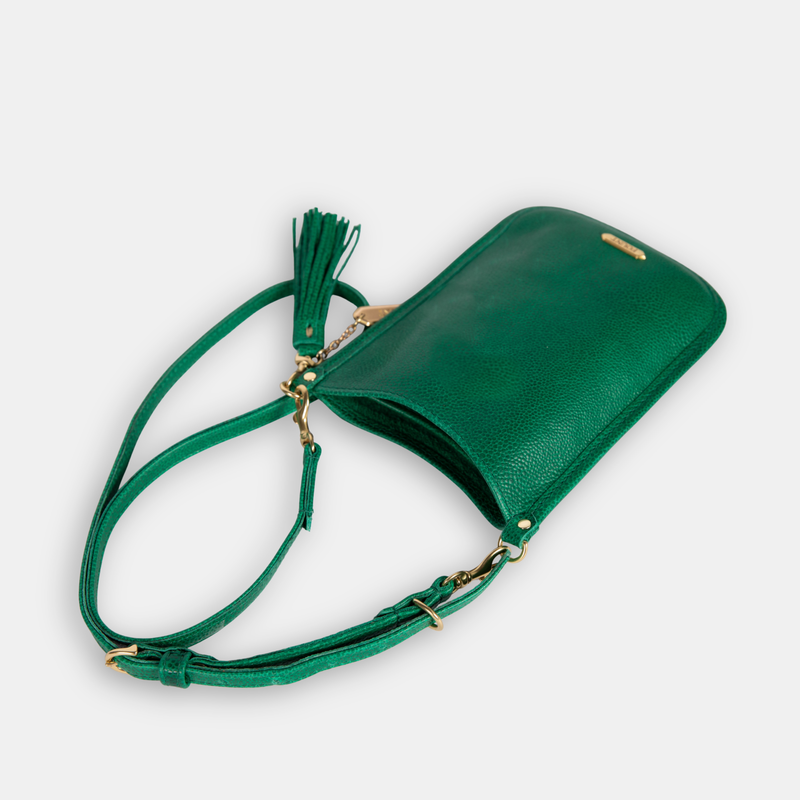 The Florence Crossbody in Kelly Green