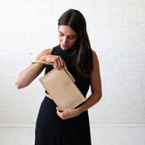 The Finley Clutch in Cream